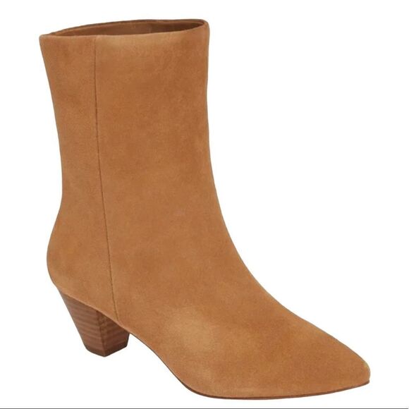 NWOT Something Navy Brown Milo Suede Ankle Sock Boots size 8.5 - Picture 5 of 12